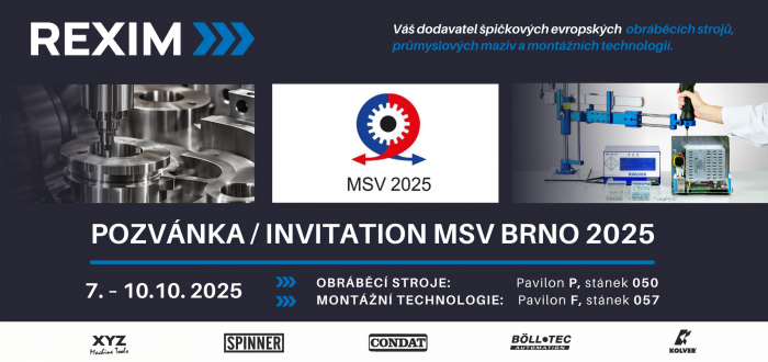 REXIM NA MEZINÁRODNÍM STROJÍRENSKÉM VELETRHU BRNO 2025