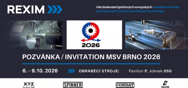 REXIM NA MEZINÁRODNÍM STROJÍRENSKÉM VELETRHU BRNO 2026